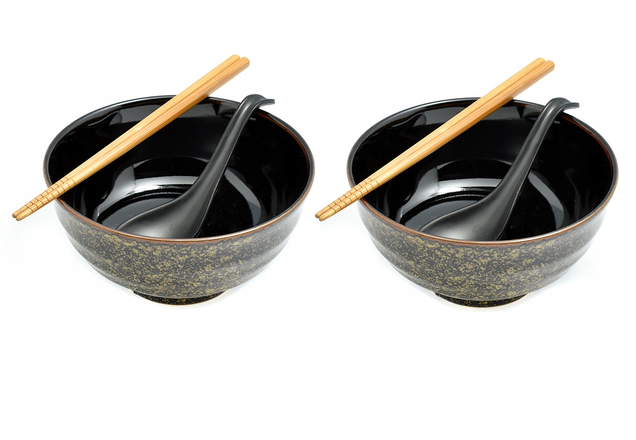 Sada 2 misek s lžícemi a paličkami Udon Mimi 800 ml