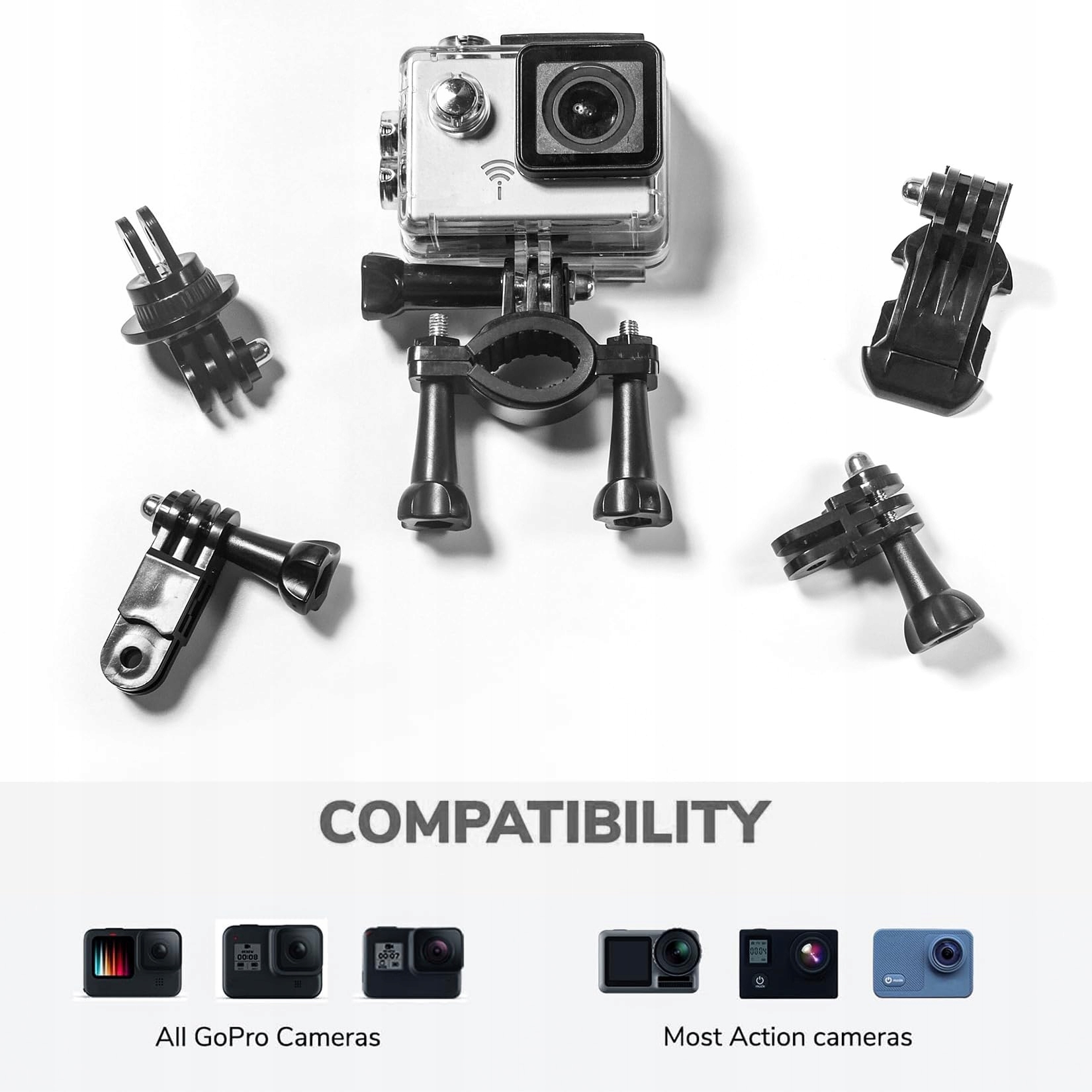 Zestaw Klejowych Uchwytów Do GoPro DJI Kamera Sportowa Kask 12W1 WUKEMAOYI — miniatura 4