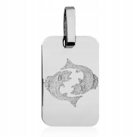 

Wisiorek Blaszka Znak Zodiaku Ryby Srebro 925