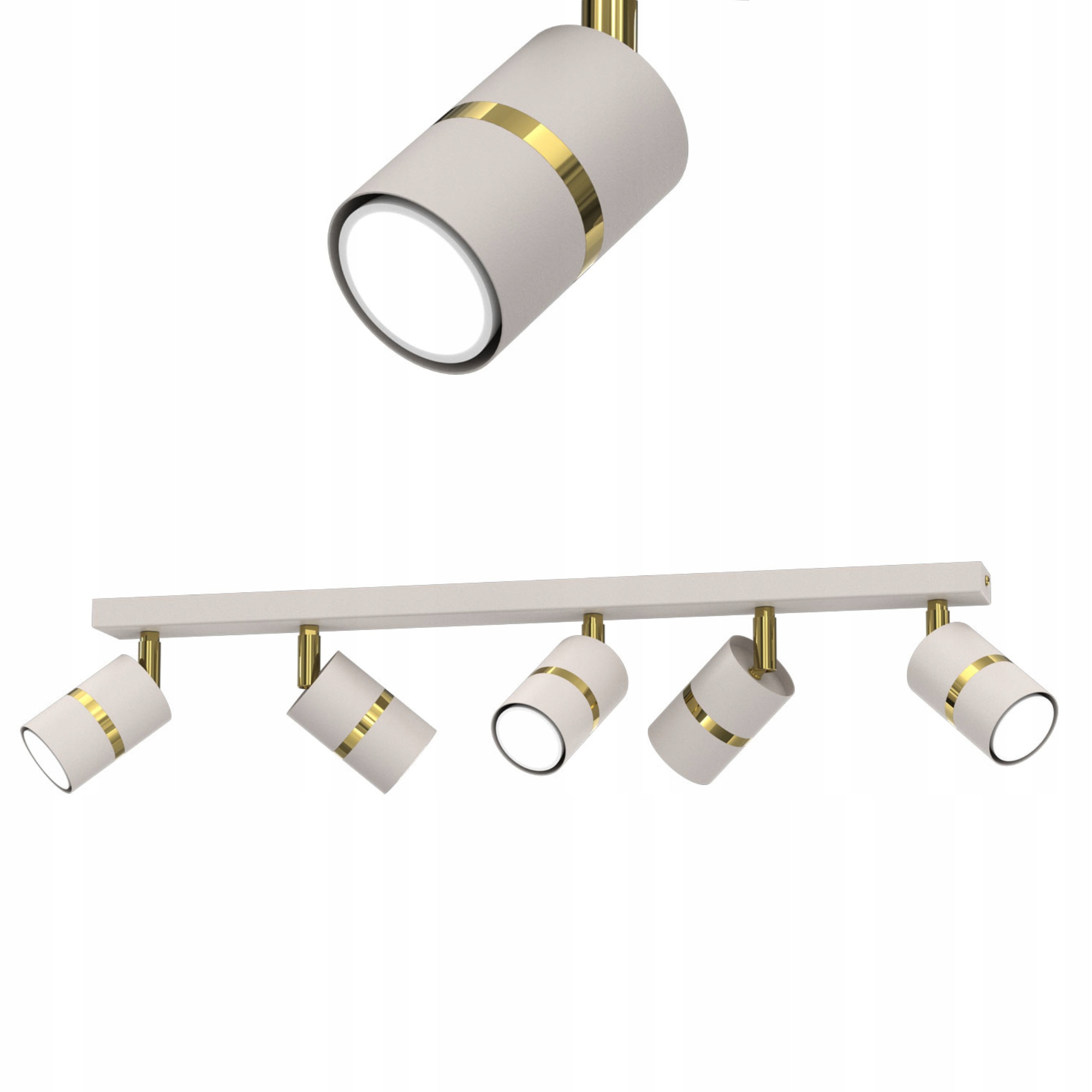 Stropné Svietidlo Pohyblivý Led GU10 Nastaviteľný Ozdobný Svetlý Kašmír Zlatý