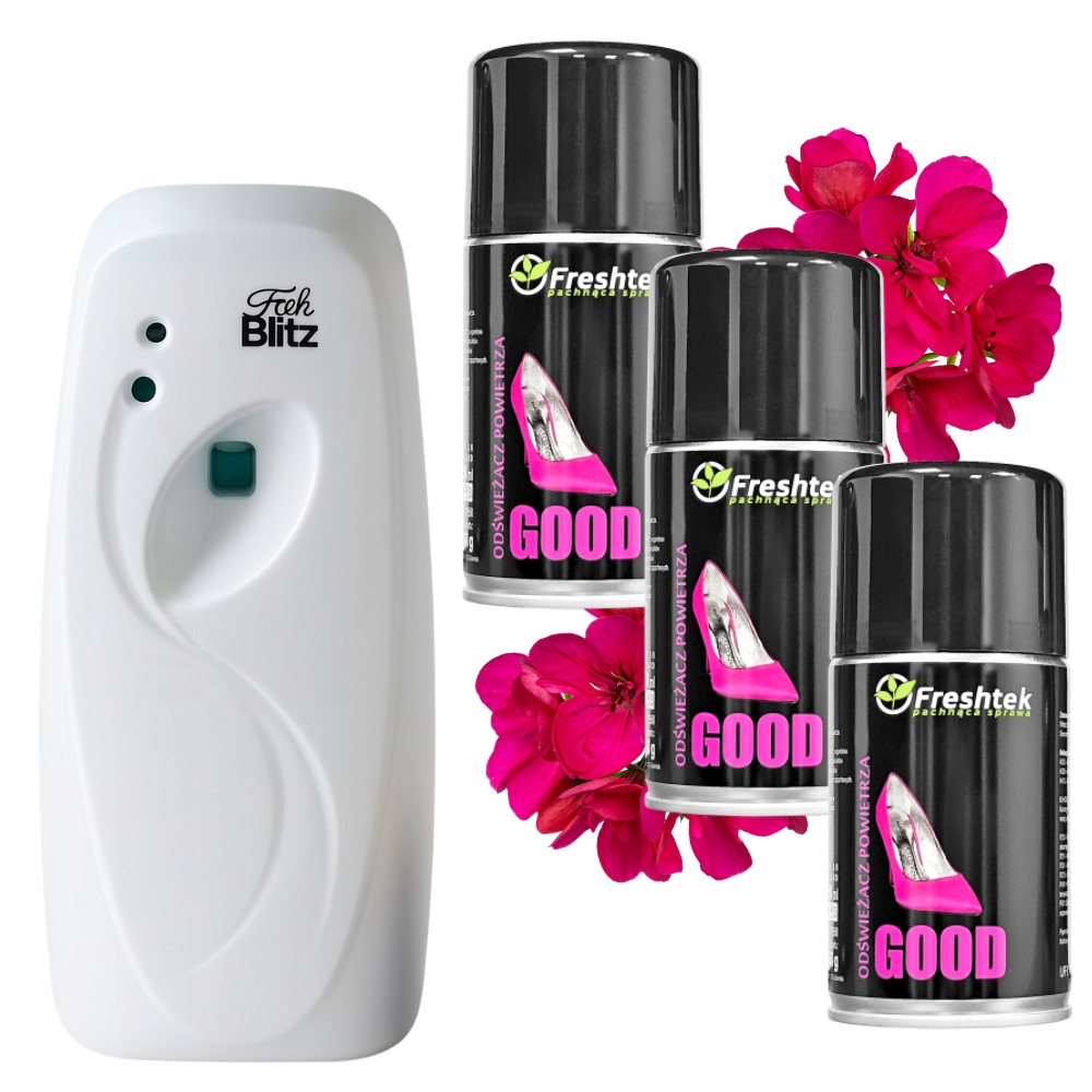 Levně Sada Dávkovač Air Blitz & 3X Freshtek Good 250 ml Dámské parfém