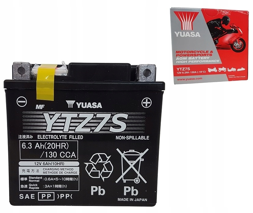 

Akumulator Yuasa YTZ7S-BS 12V 6Ah 130A