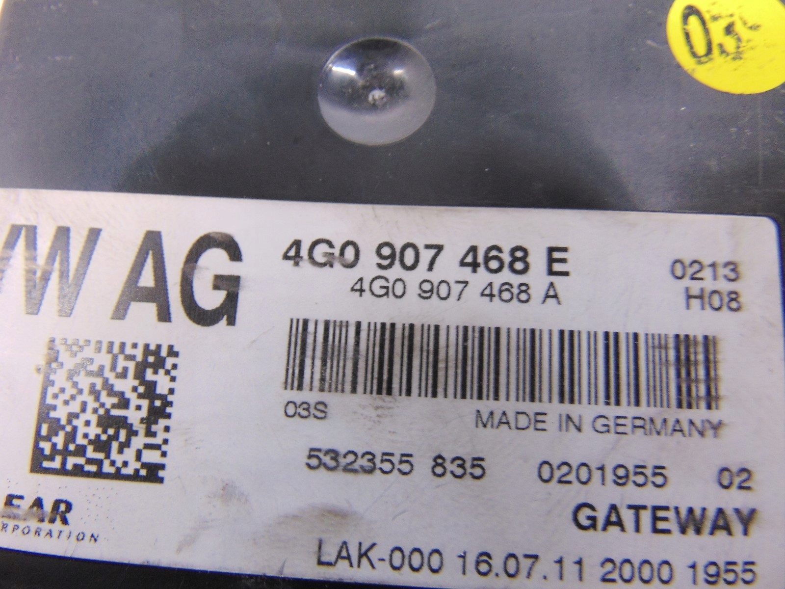 control unit GATEWAY AUDI A6 C7 A7 4G 10- 4G0907468E