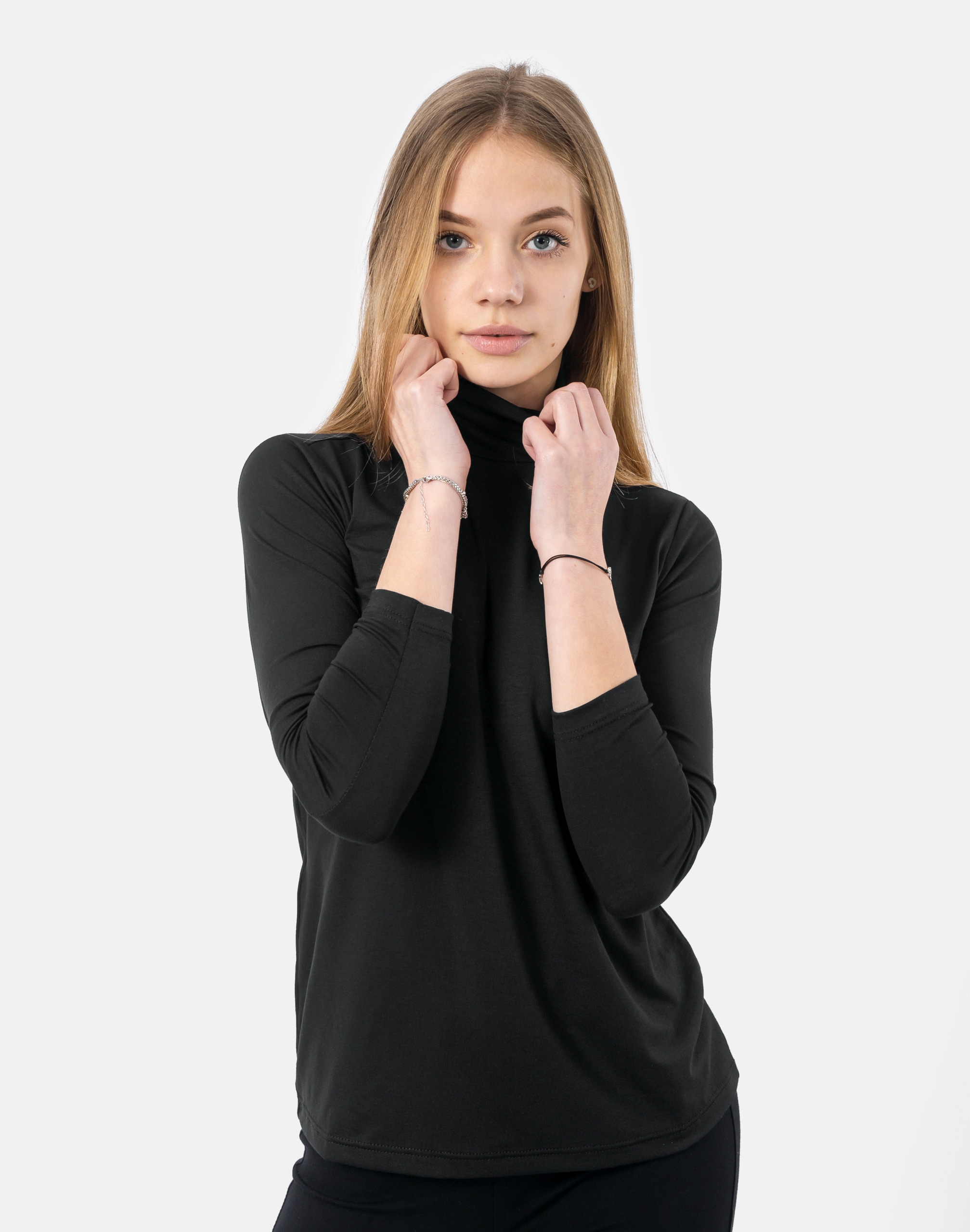 Golf damski cienki sweter Golfy Montpellier 04 r M Wzór dominujący bez wzoru