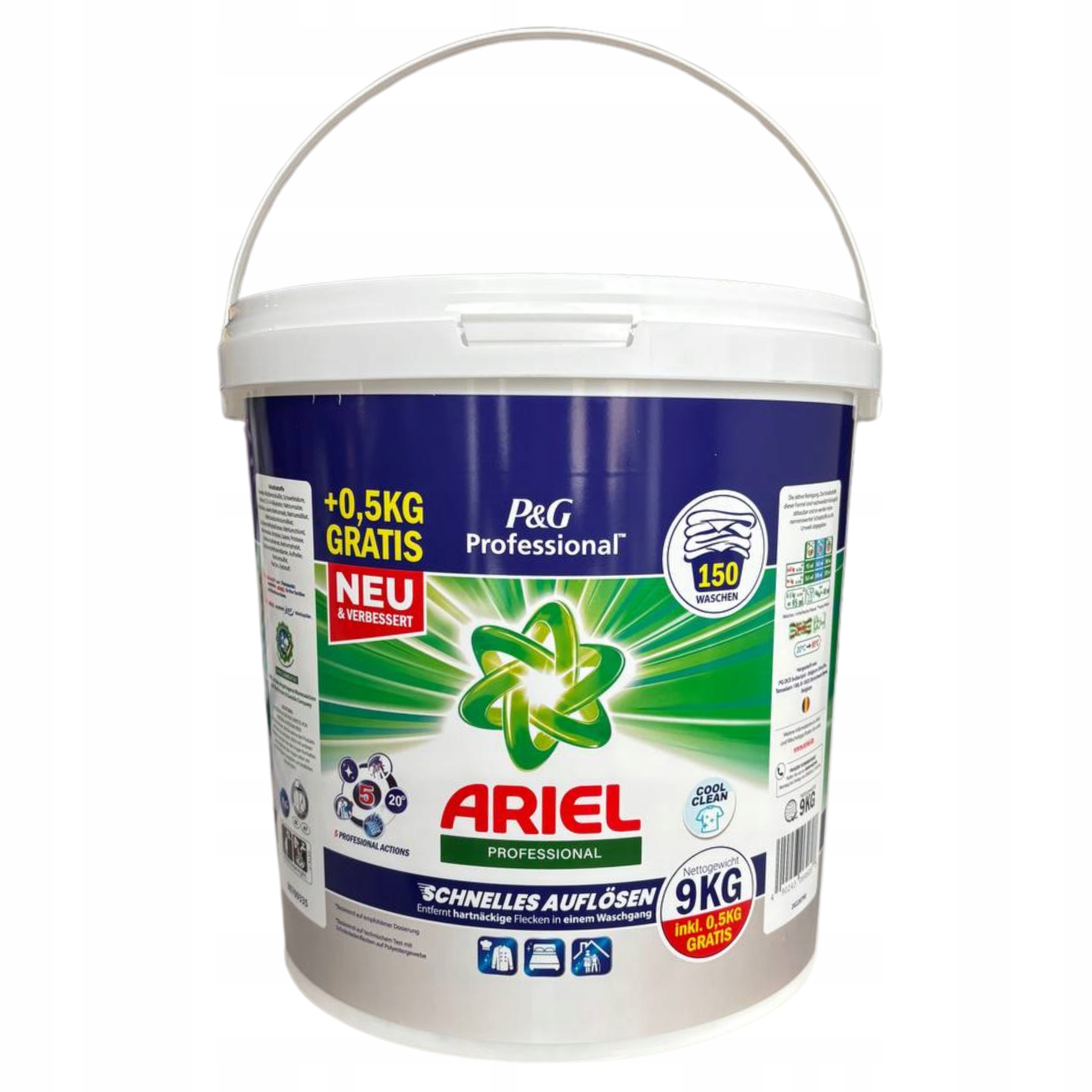 Levně Ariel Prášek Na Praní Professional Kbelík 150 Praní Německá kvalita 9KG
