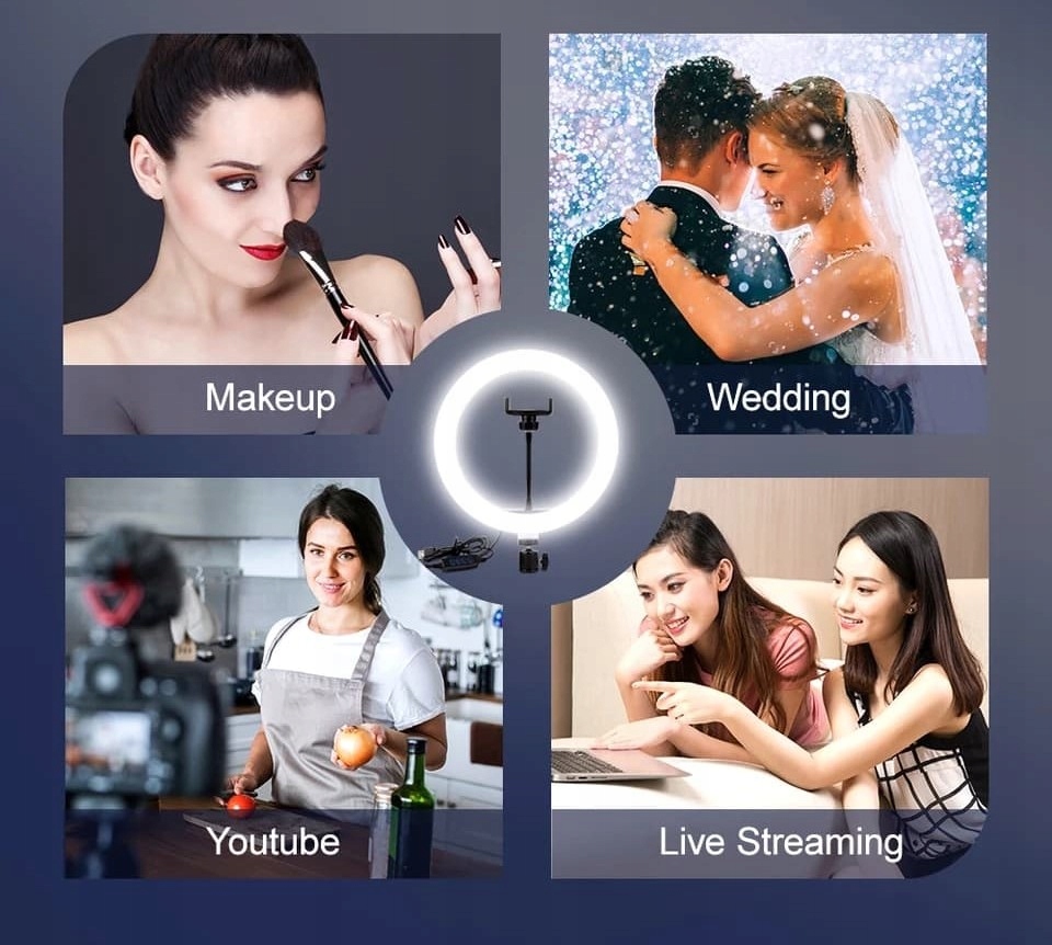 LAMPA PIERŚCIENIOWA OBROTOWA RING STATYW 220CM -DO ZDJĘĆ, SELFIE NOWY MODEL Liczba źródeł światła 1