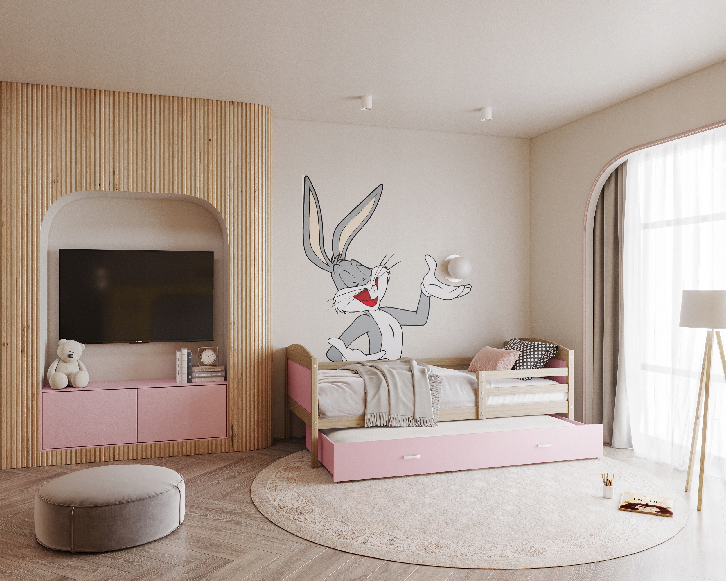 Łóżko dziecięce 200x90 białe MATEUSZ P2 Marka AJKmeble