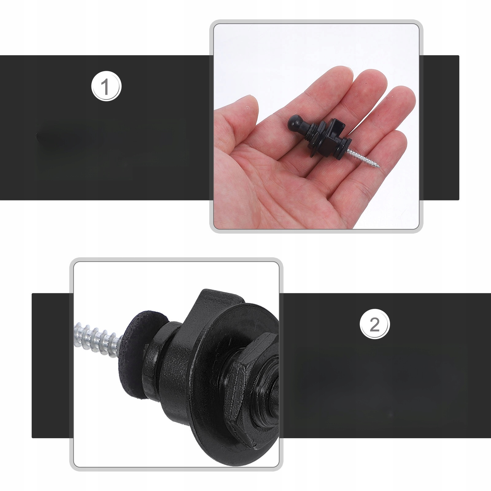 2 SZTUKI KOŃCÓWEK PASKA GITARY BLOKADA PASKA GITARY AKUSTYCZNEJ ELEKTRYCZNEJ Rodzaj inny