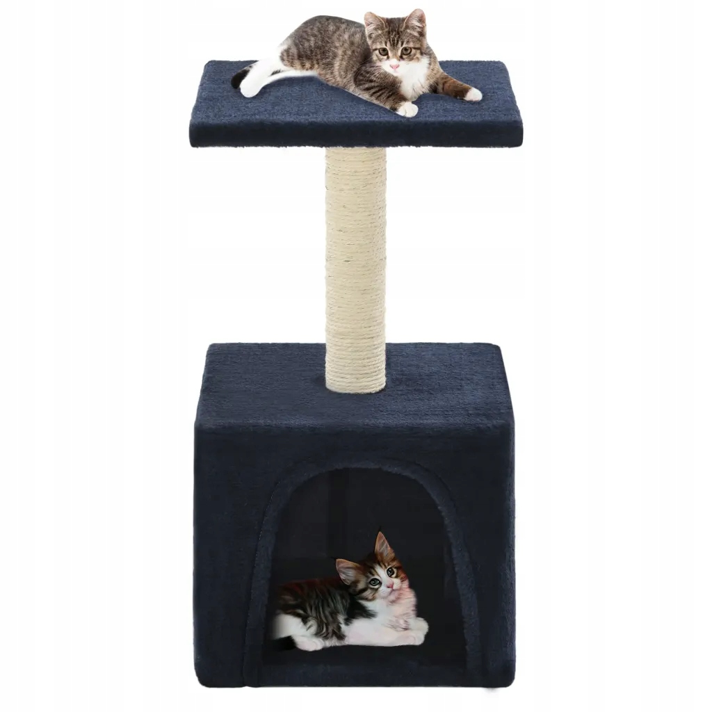 Levně vidaXL Škrabadlo pro kočky se sisalovými sloupky, 55 cm, tmavě modré