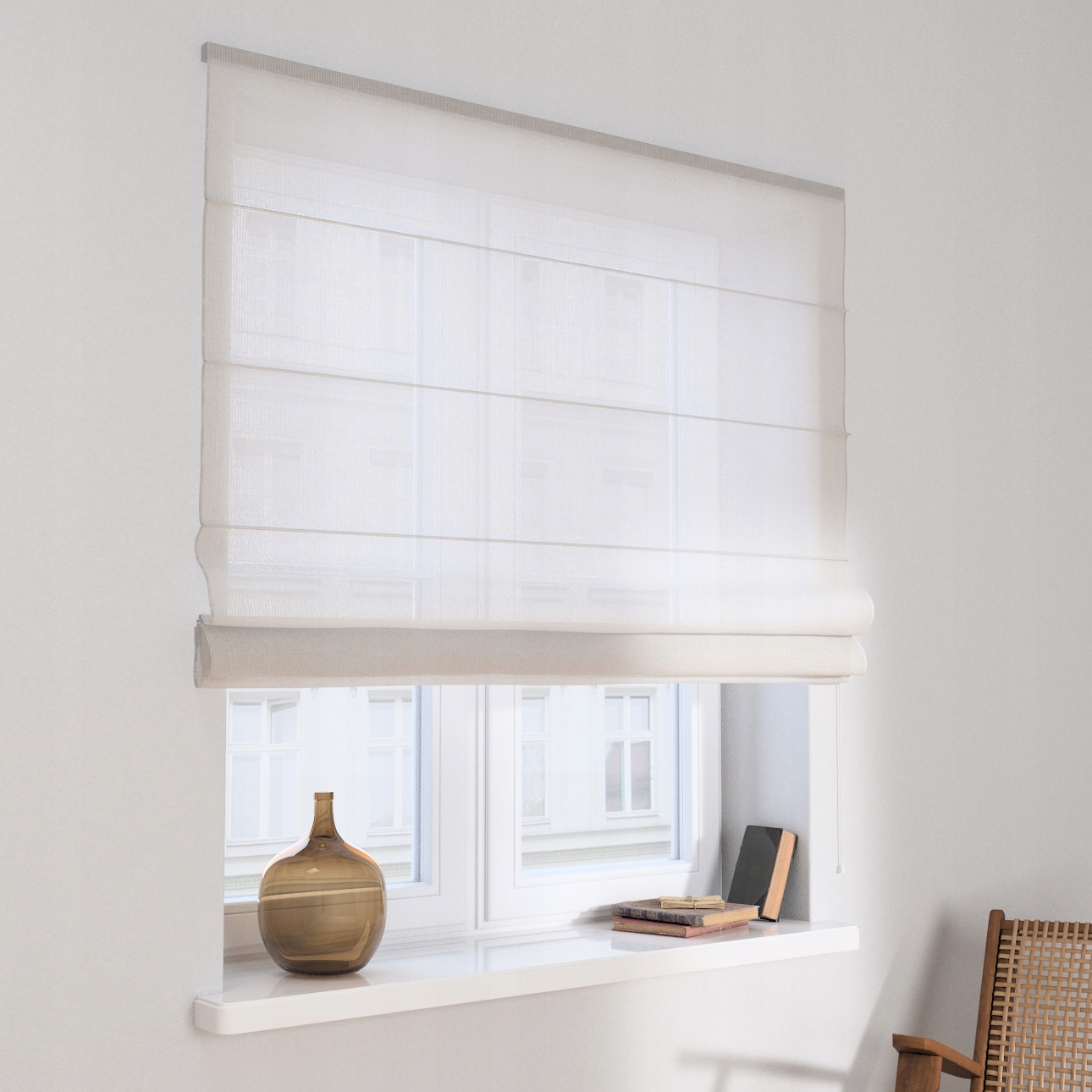 Hotová rímska roleta Capri 120x170 cm biela