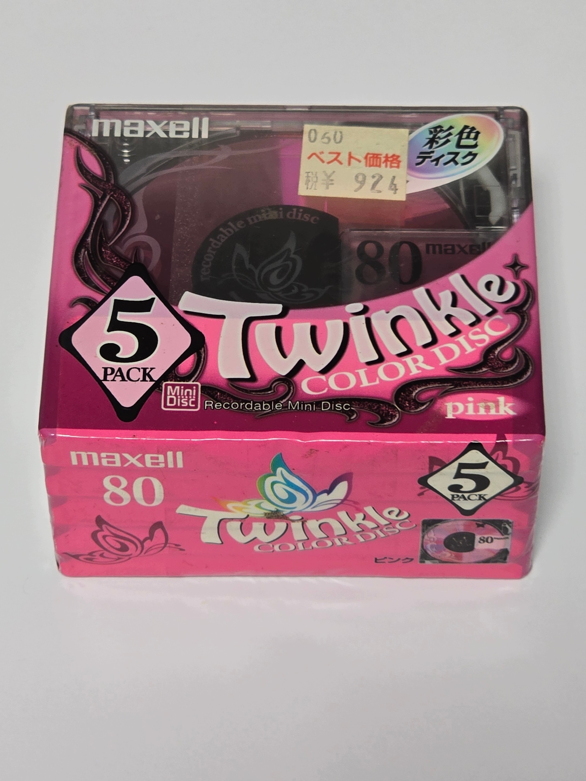 Minidisc MD Diskety Maxell Twinkle 80 5 Pack 5KS Pink Vyrobené V Japonsku