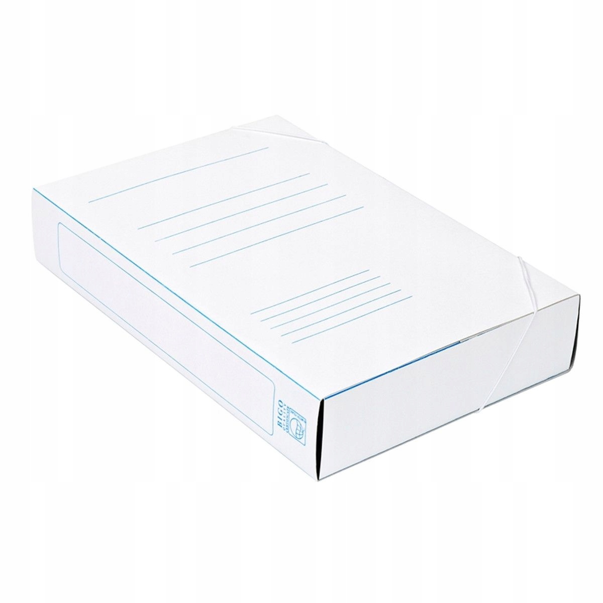 

Teczka z gumką Bigo Box A4 400g 60mm biała