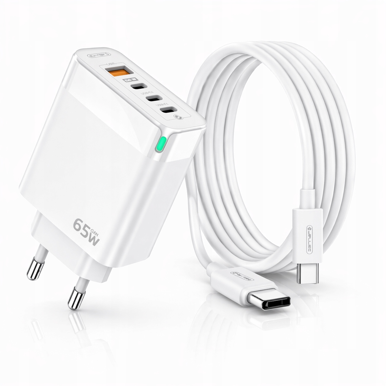 Rychlá nabíječka GaN 65W Usb-c Pd 2x Usb-c Qc 3.0 pro notebook a telefon