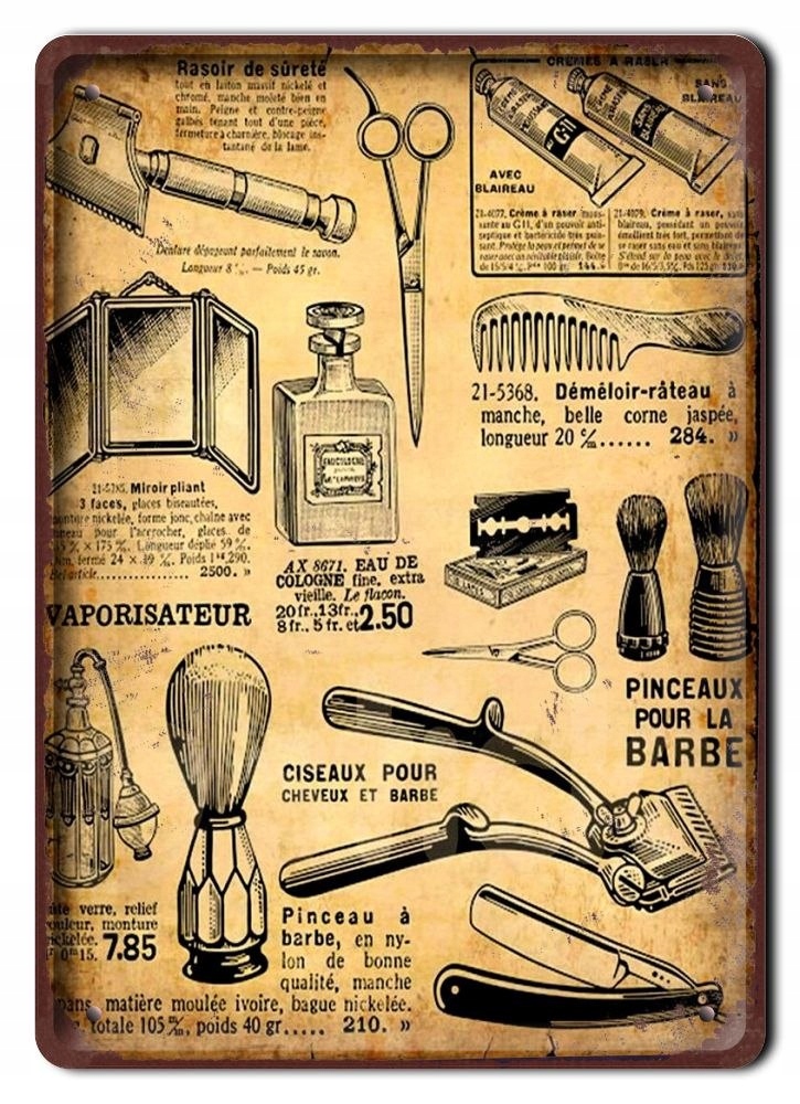 

Barber Shop Metalowy Szyld Plakat Retro #08779