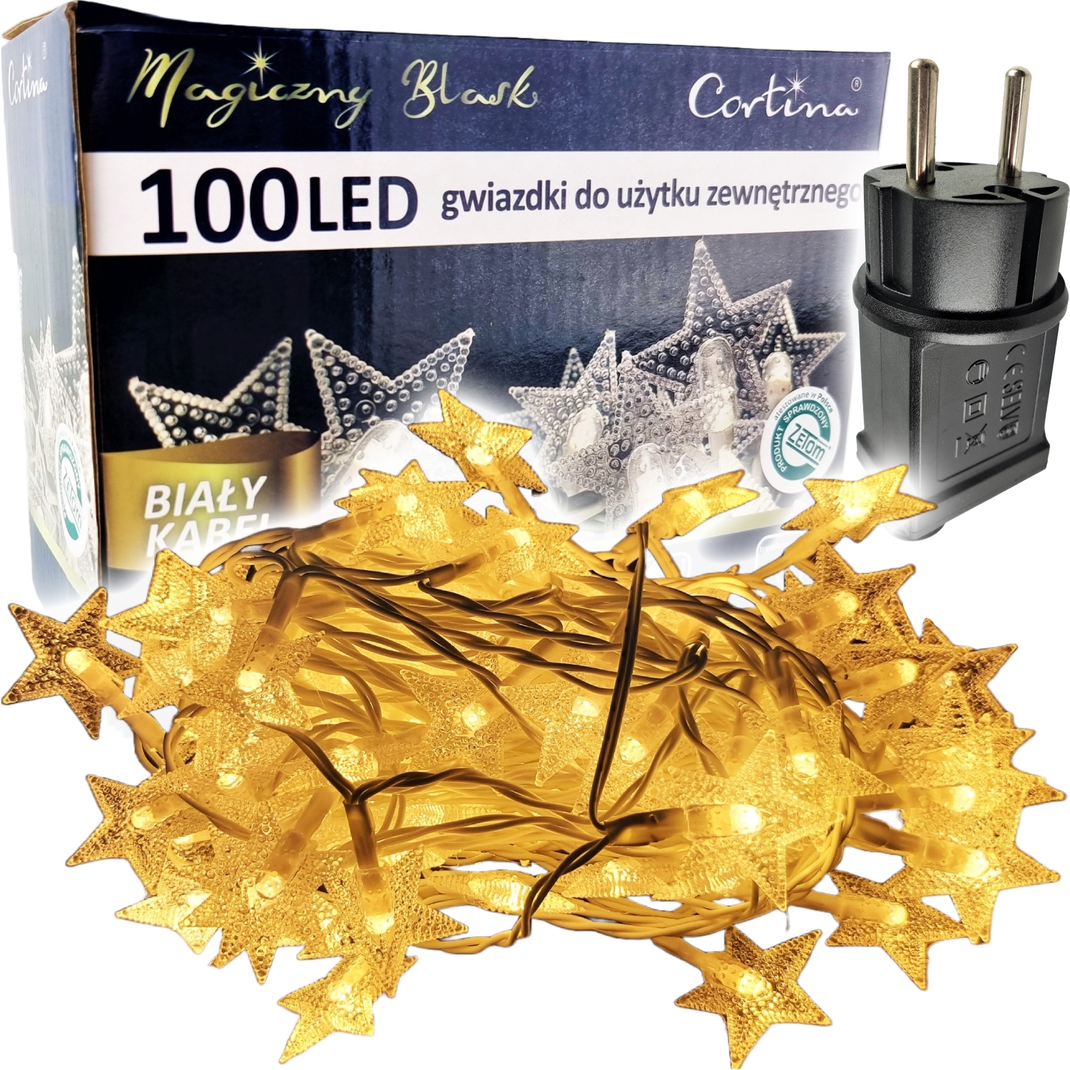 

Lampki Choinkowe Gwiazdki 100 Led zewnętrzne