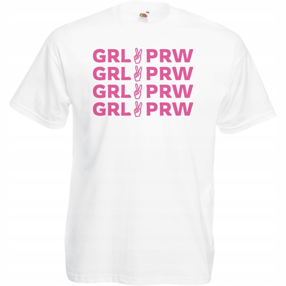 

Koszulka grl pwr girl power feminizm XL biała