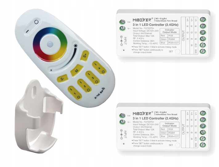 Zónová Sada pro Led pásky Rgbw Dálkový Ovladač 2 Ovladače přijímačů FUT037