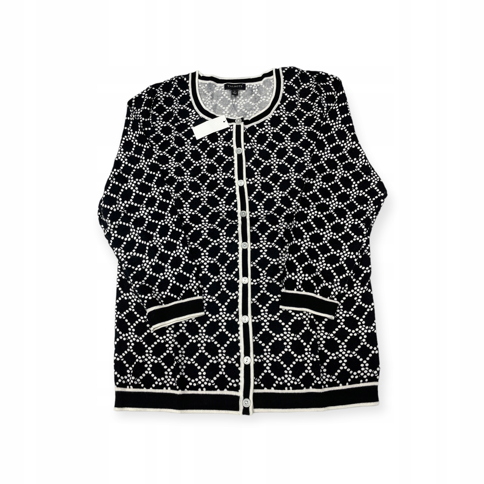 Dámský rozepínací svetr s 3/4 rukávem Talbots S