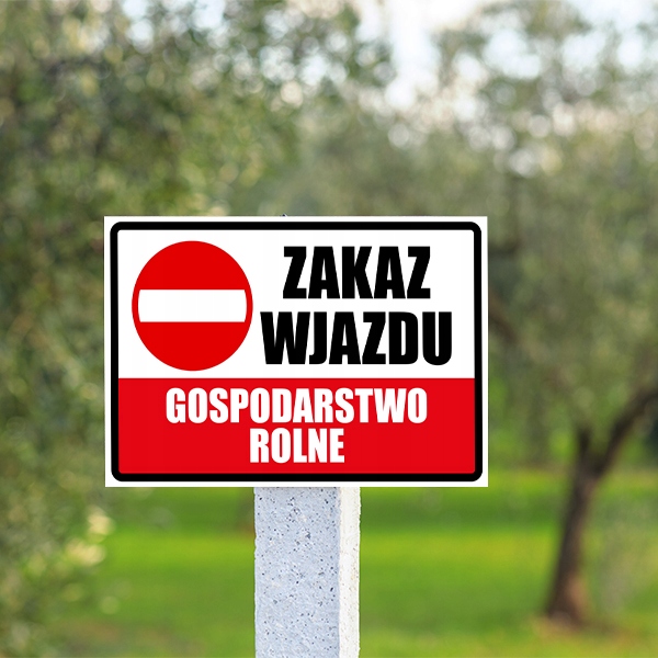 Tabliczka Informacyjna PCV 32x21 Brama Wjazdowa Wz Rodzaj zakazu