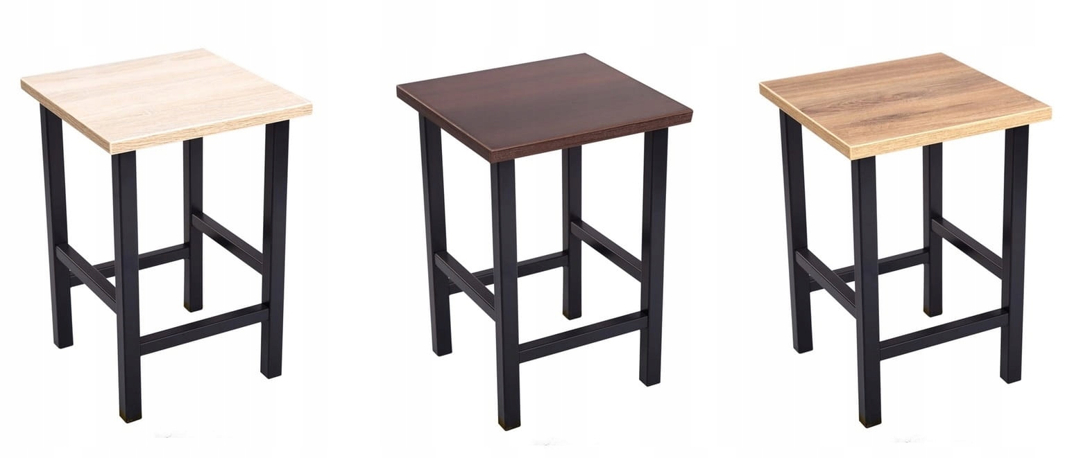 Stołek kuchenny loftowy czarny+olcha taboret 18mm Kod producenta brak