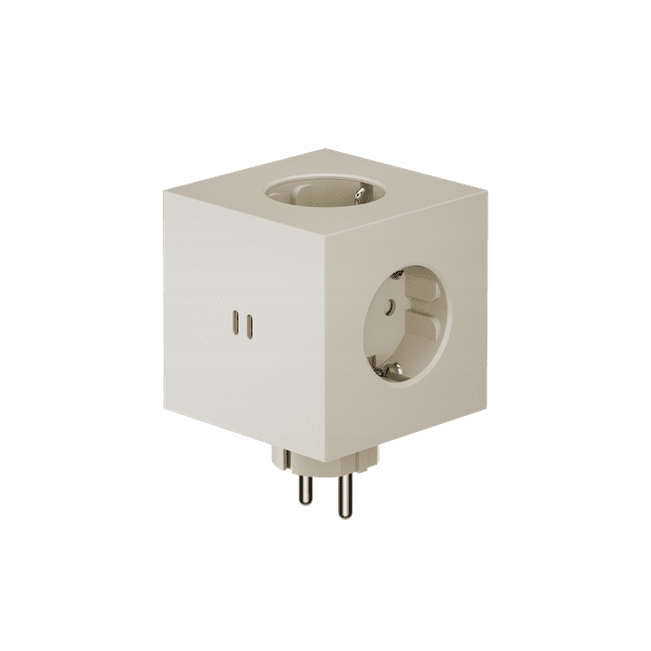 Avolt Square 2 Rozbočovač Zásuvková Lišta Béžová