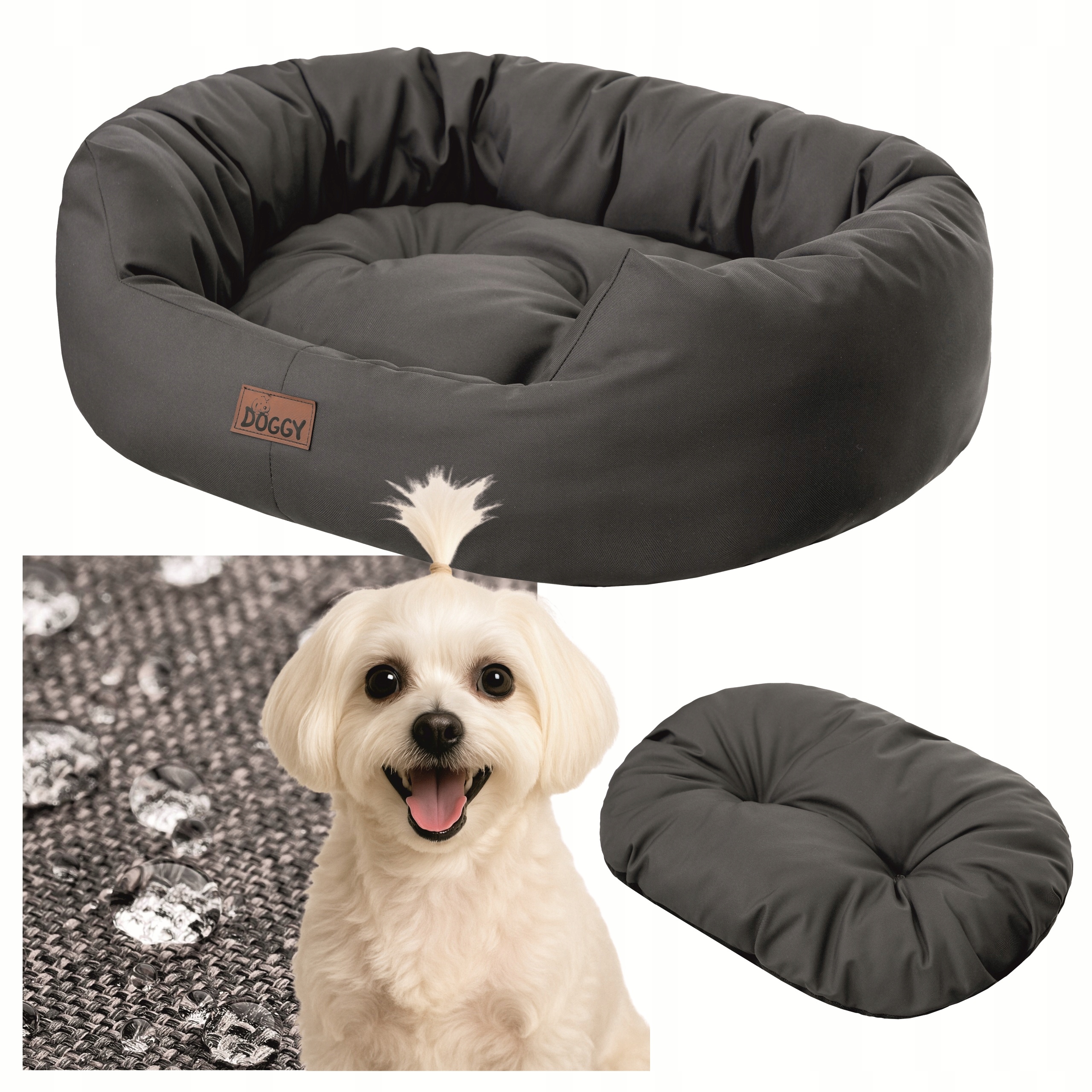 Legowisko dla Psa Wodoodporna kanapa Posłanie dla psa małe L 74x59 cm