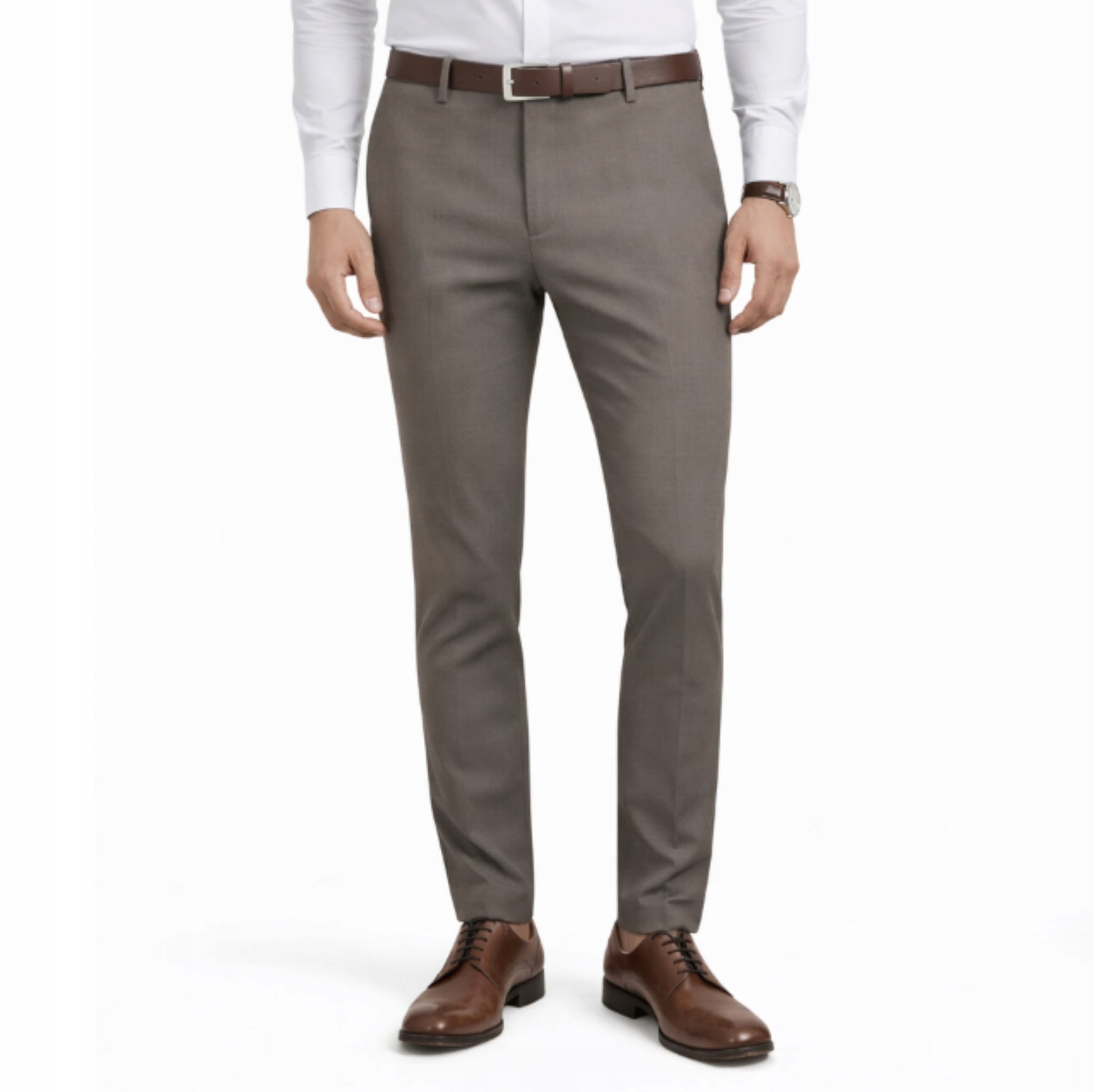 Pánské elegantní návštěvní kalhoty Regular do košile Lavier Wenge vel. 36