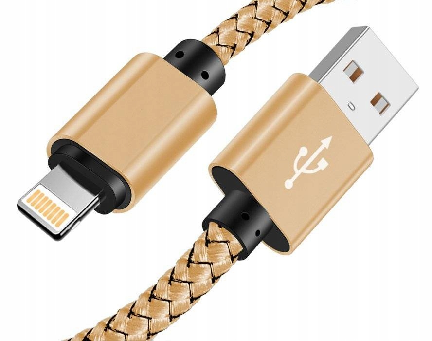 

Kabel Usb Wzmacniany Lightning Iphone Denmen Złoty
