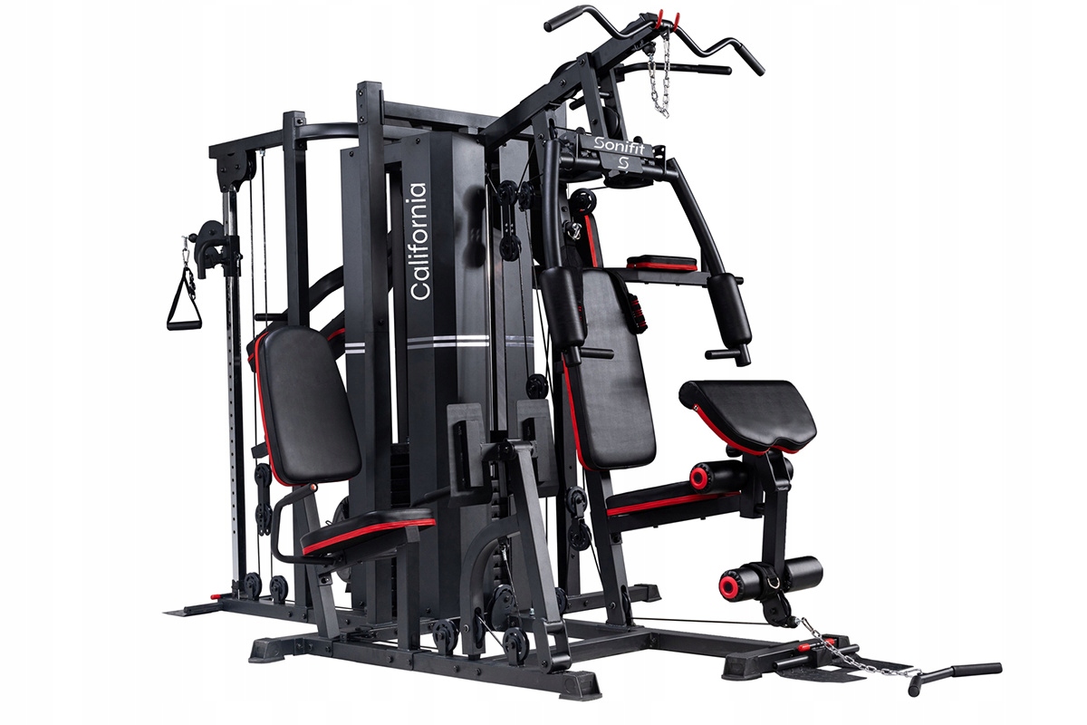 Solidny atlas treningowy siłownia Tag Sonifit California 5 stanowisk 72kgx2