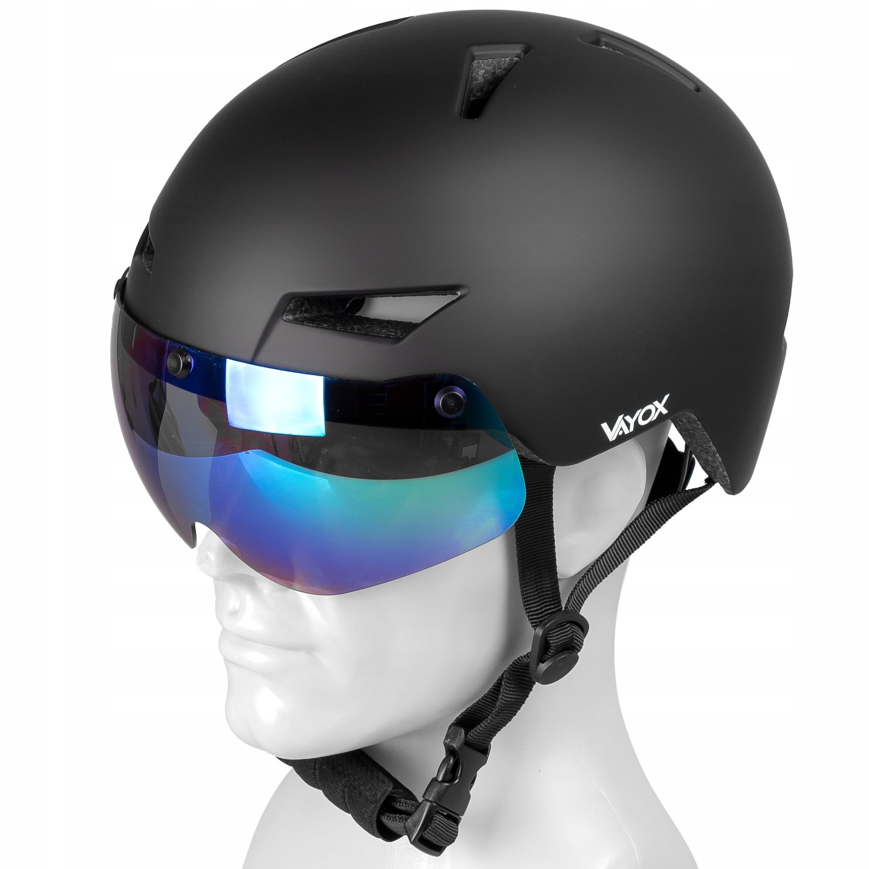 Cyklistická Přilba Na Koloběžku Nastavitelná 55-58 cm Led Lampa Rychlá Vayox