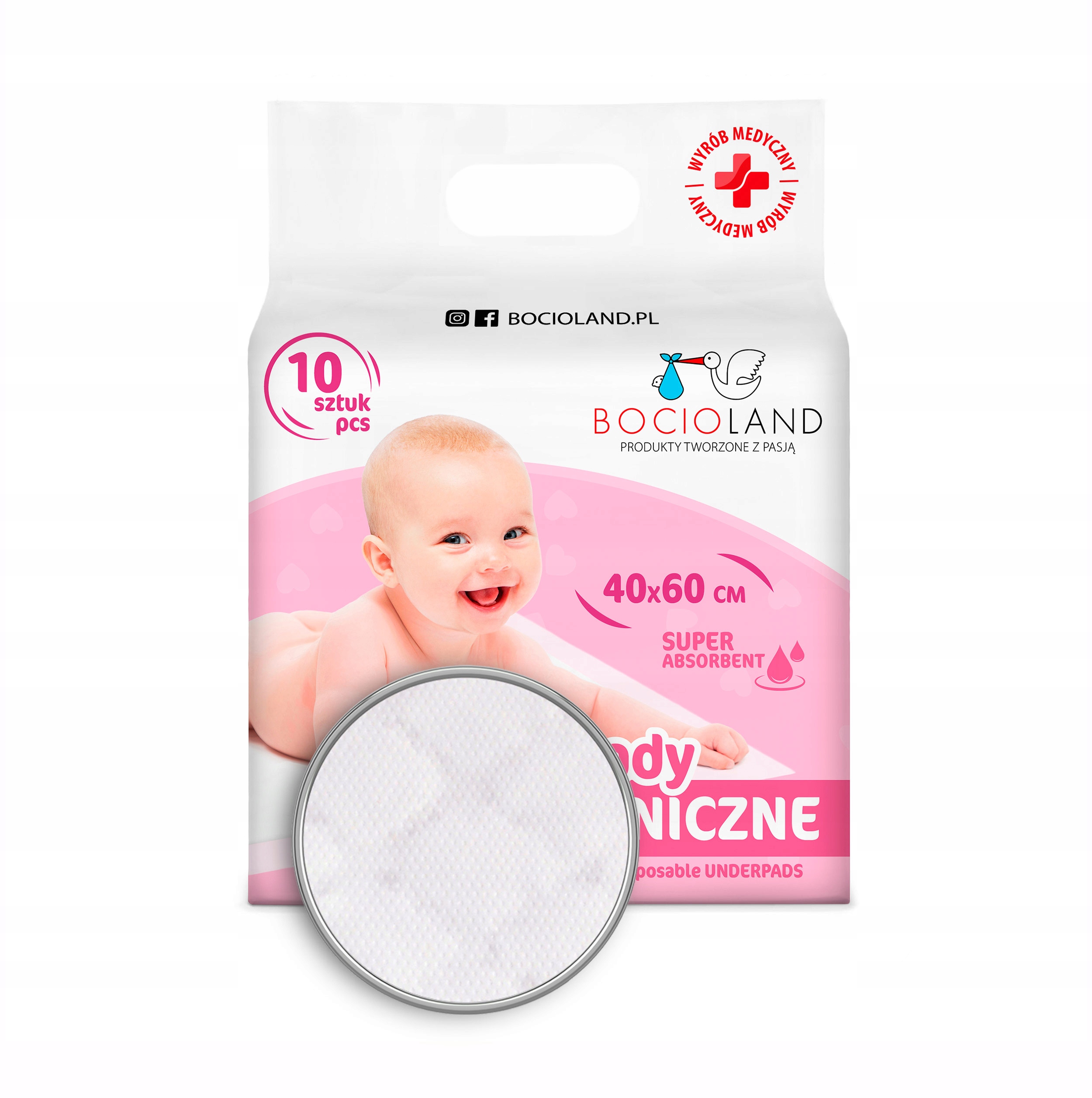 Podkłady jednorazowe 40x60 10szt BOCIOLAND EAN (GTIN) 5904501651509