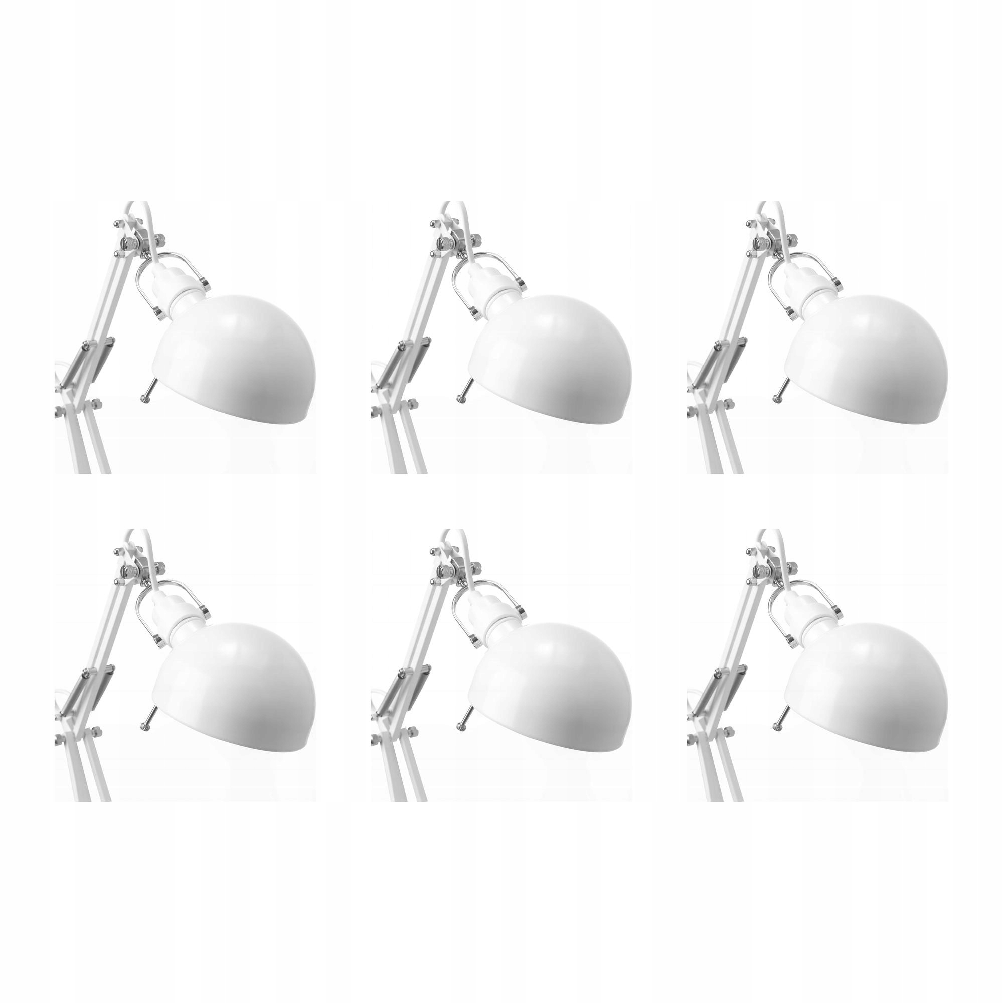 6 ks Stolní lampa Forsa bílá, nastavitelné rameno, moderní design