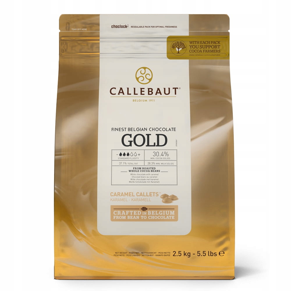 Czekolada karmelowa Callebaut 30,4% Gold 2,5kg