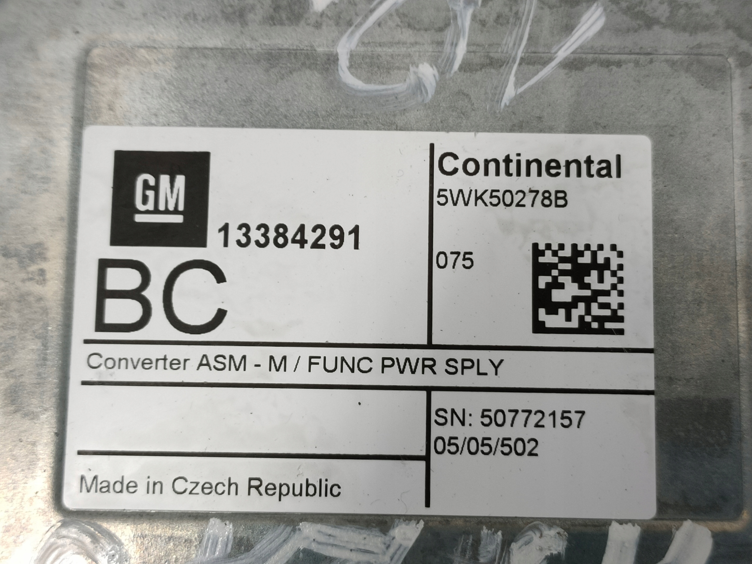 OPEL ASTRA J IV 09-15 module RADIA control unit 13384291 OE