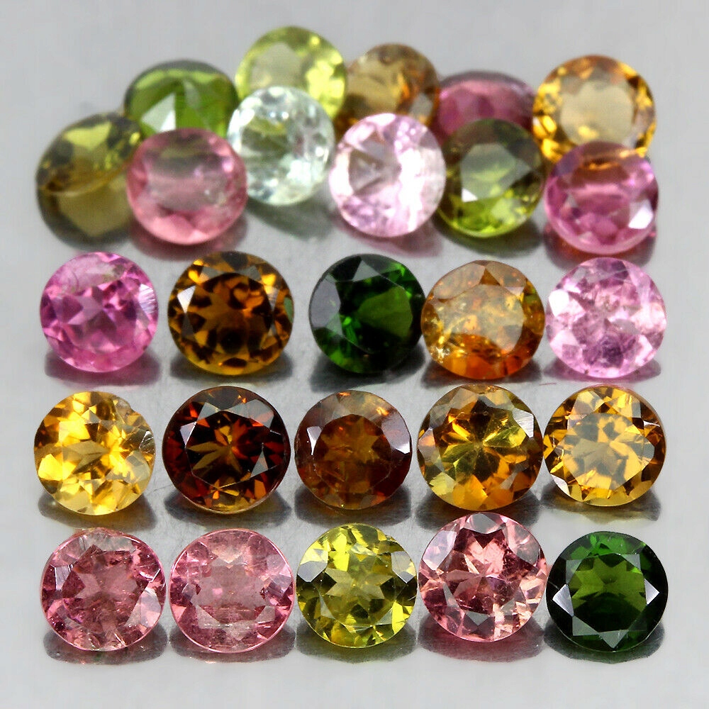 Přírodní kameny turmalín 5.1ct If-vvs 26 kusů