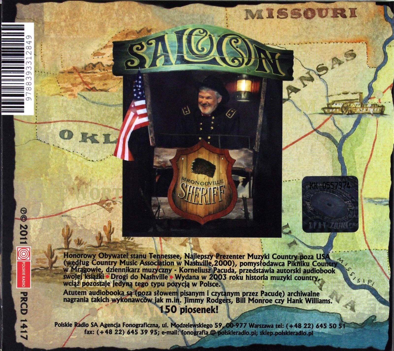 DROGI DO NASHVILLE - KORNELIUSZ PACUDA (DIGIPACK) [AUDIOBOOK] [CD] Stan opakowania oryginalne