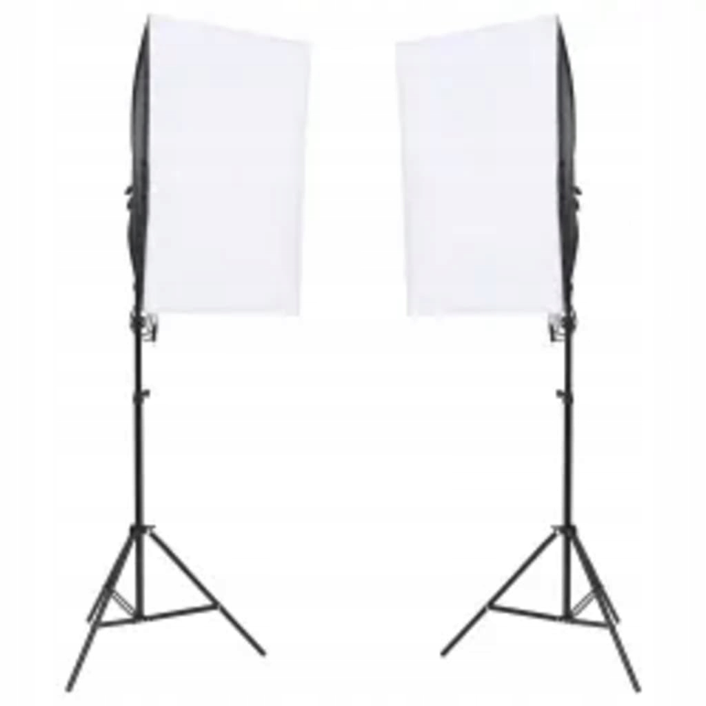 VidaXL Fotograficzny zestaw studyjny z lampami i tłami Stan opakowania oryginalne