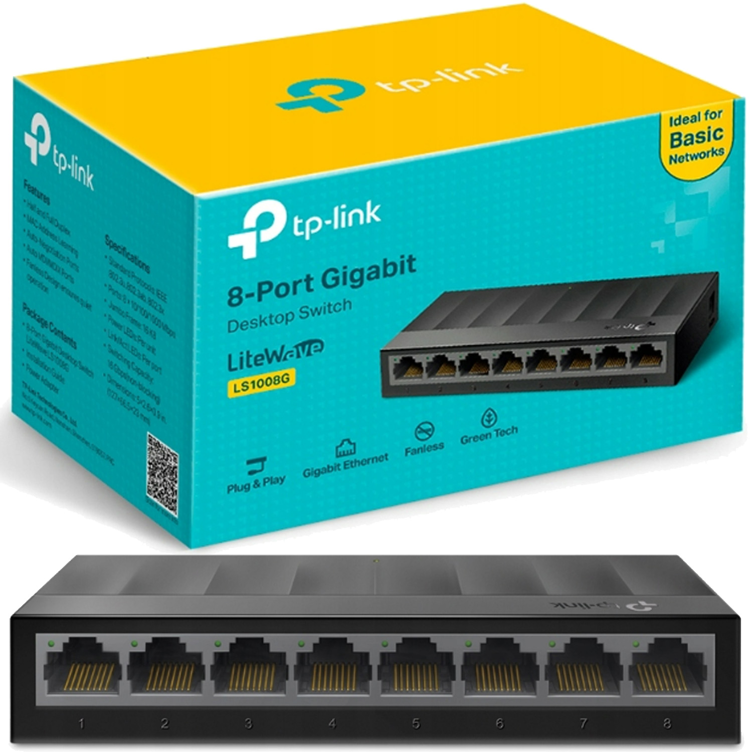 

Energooszczędny switch TP-Link LS1008G 8x1GB