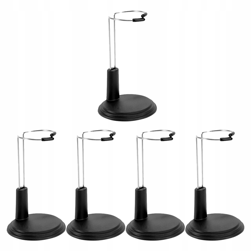 5 Sztuk Czarny Pvc Żelazny Lightstick i Doll Display Stojak Uchwyt