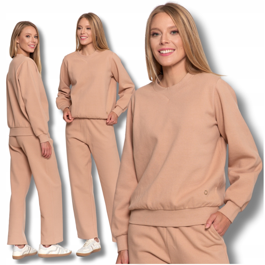 Pohodlné Teplákovka Zateplené Dámské Kalhoty Mikina Bez Kapuce Klasik Moraj L