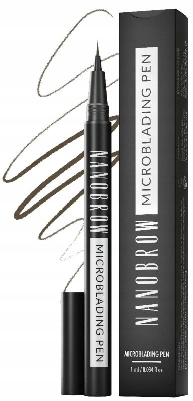 Nanobrow Microblading Pen Přesná Tužka Na Obočí Dark Brown 1 ml