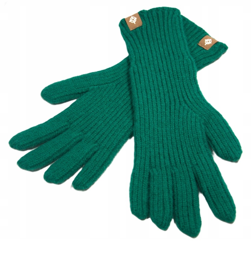 RĘKAWICZKI ZIMOWE DAMSKIE CIEPŁE ZIELONE DOTYKOWE