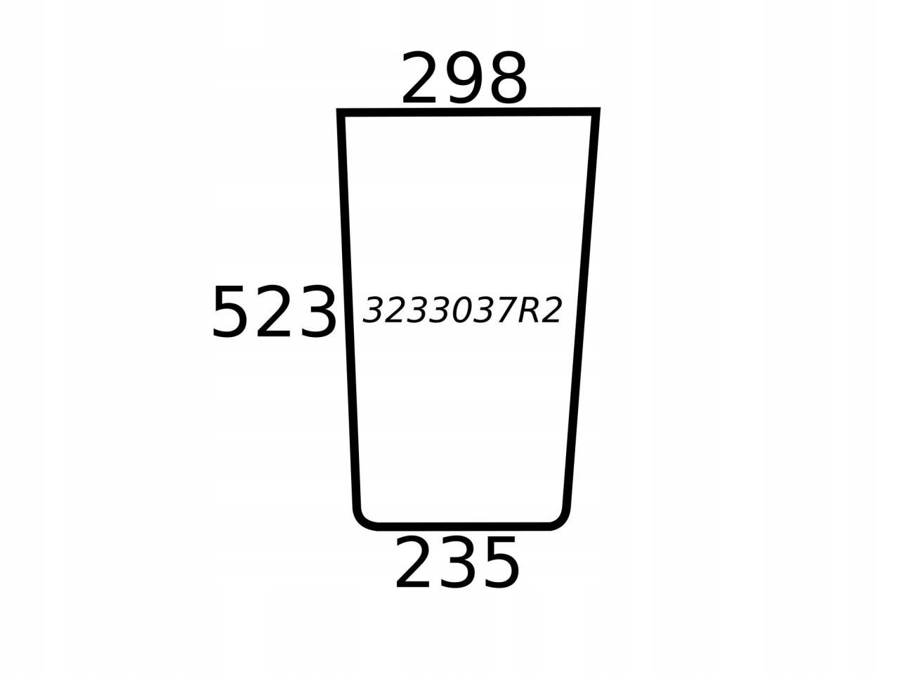 ЛОБОВОЕ СТЕКЛО НИЖНИЙ ПРАВЫЙ КОРПУС 3233037R 3233037R2
