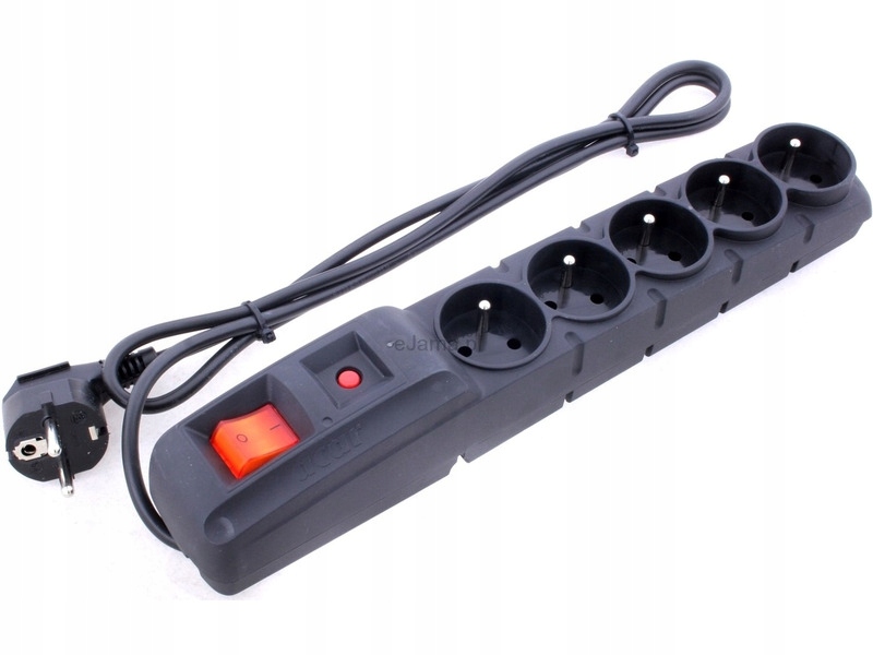 Listwa przeciwprzepięciowa Acar 3 m 5 gniazd