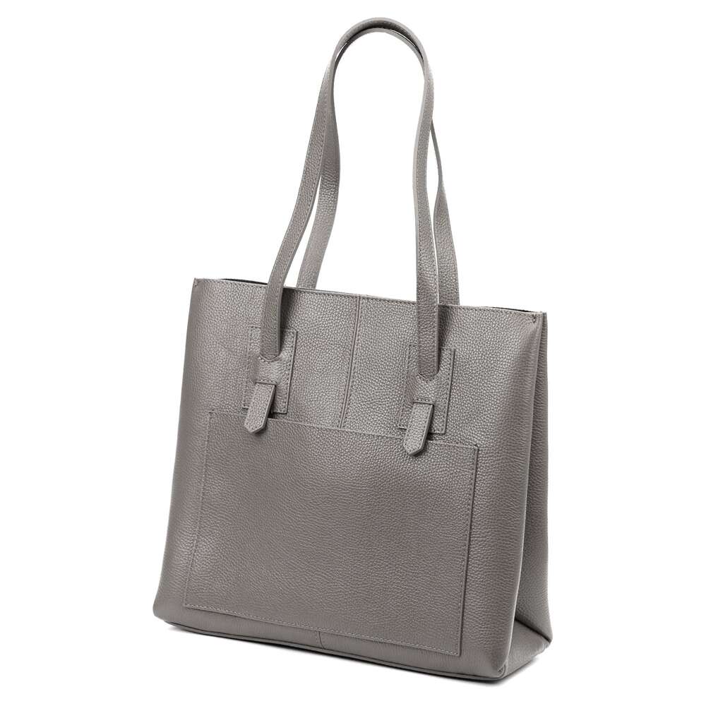 Dámská kožená kabelka Luka 24-056 Shopperbag Barva Popel Kožená