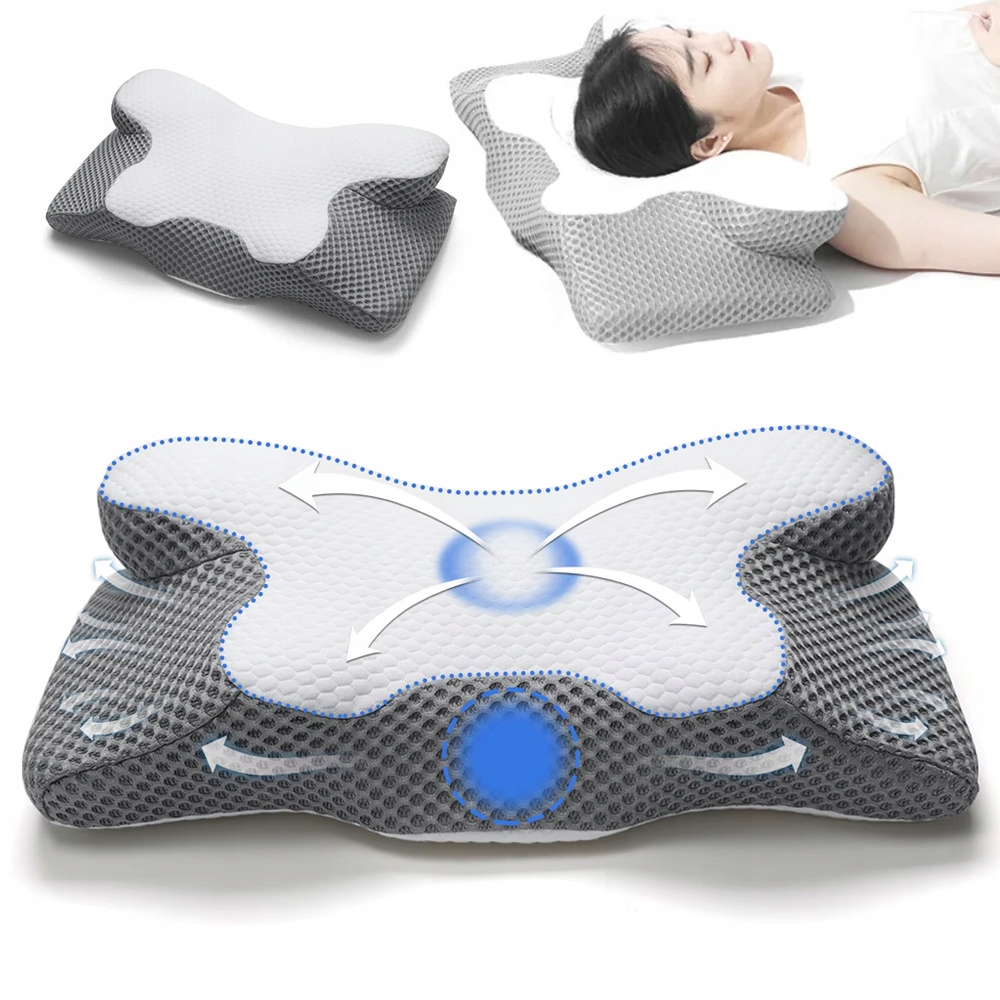 Poduszka Ortopedyczna Ergonomiczna Pod Kark Spanie 2 Wysokości