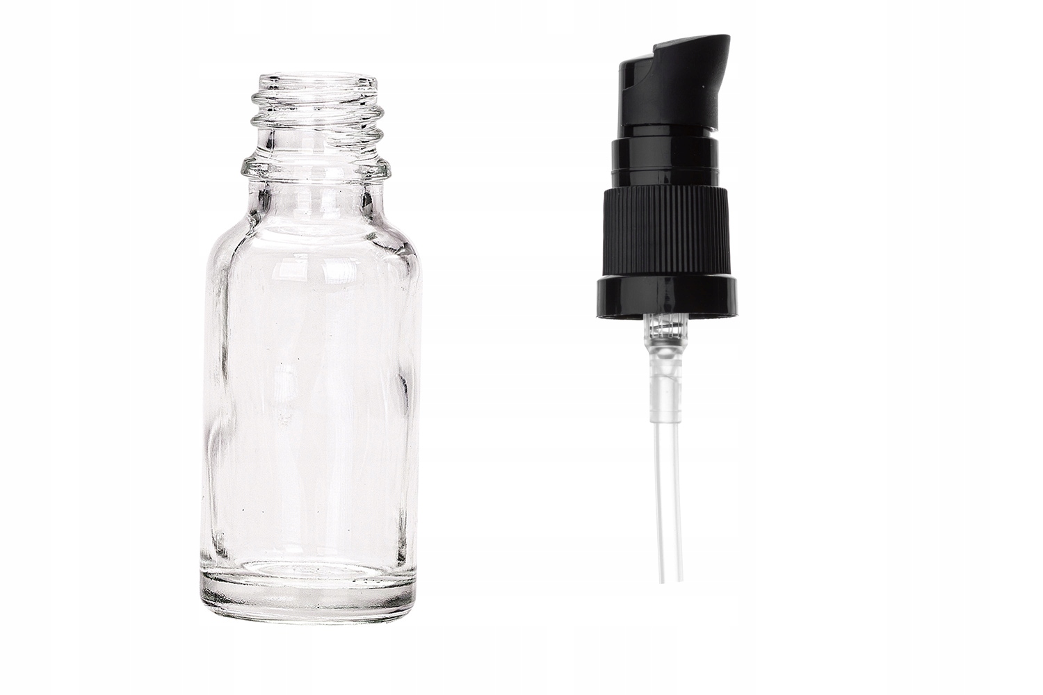 

Butelka szklana bezbarwna 20 ml z pompką