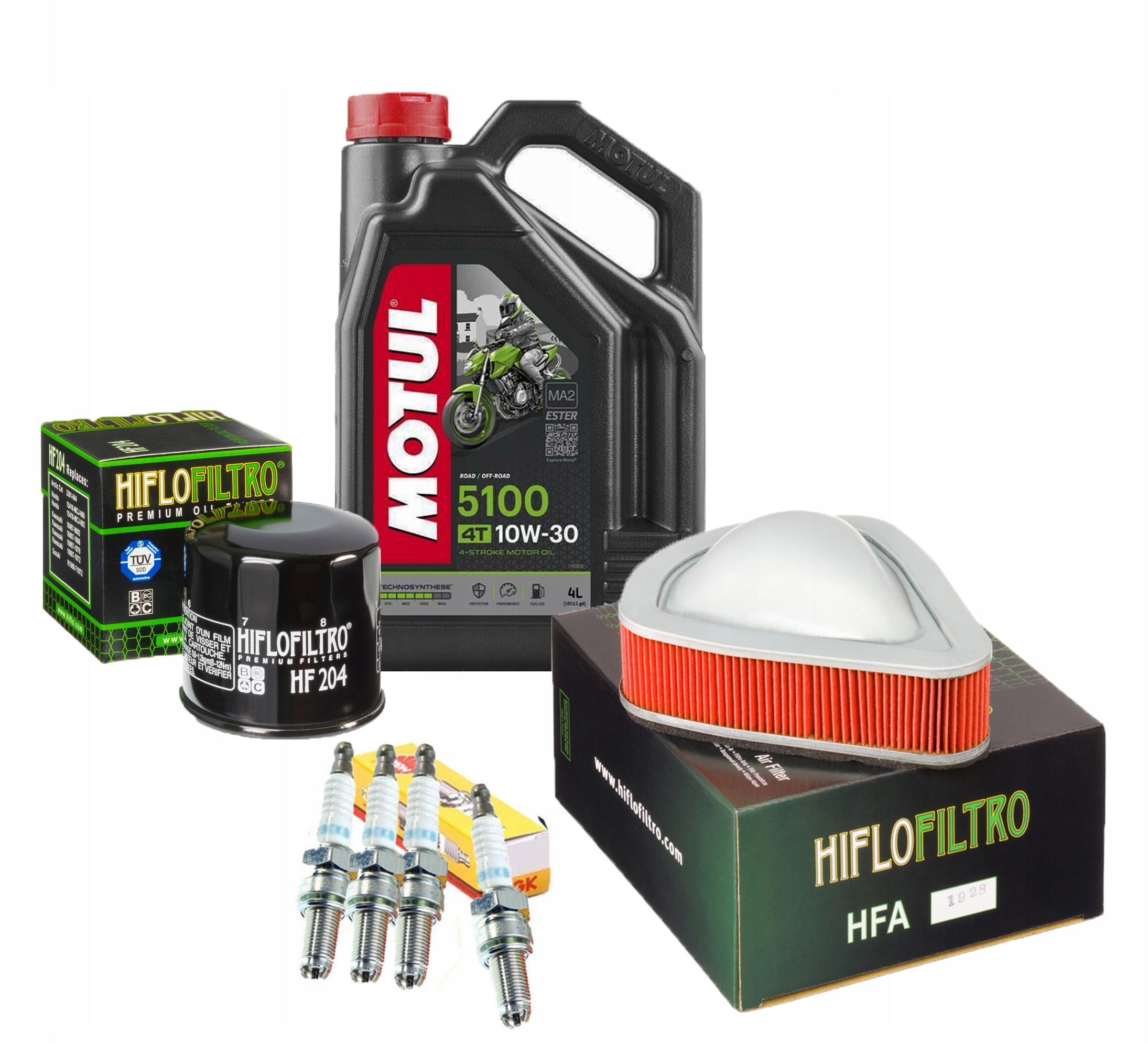 Olej Motul 5100 HONDA VT 1300 CX SC61Filtr Świece