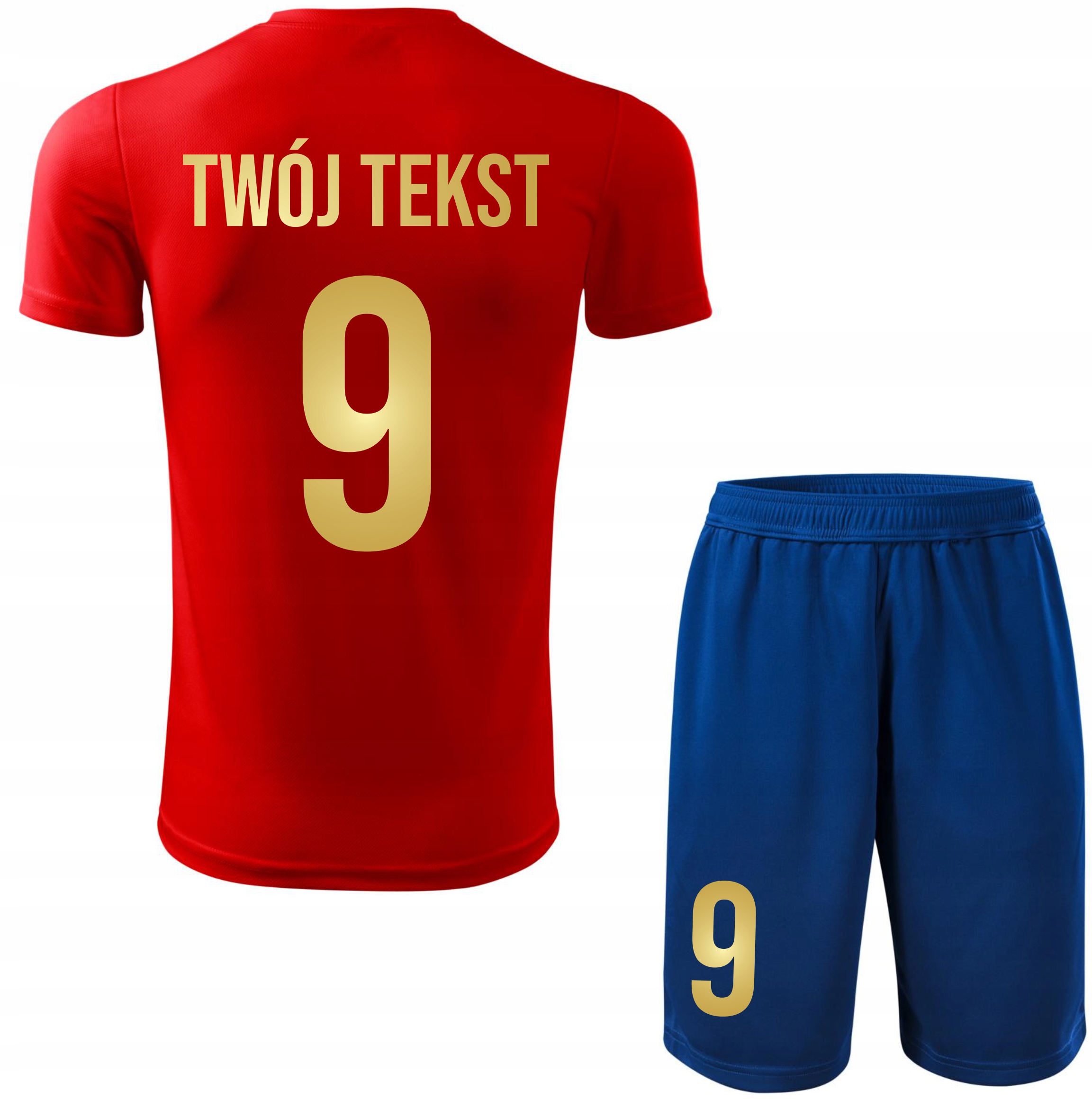 Strój piłkarski Z Własnym Napisem i Numerem komplet Z Nadrukiem na Wf 158