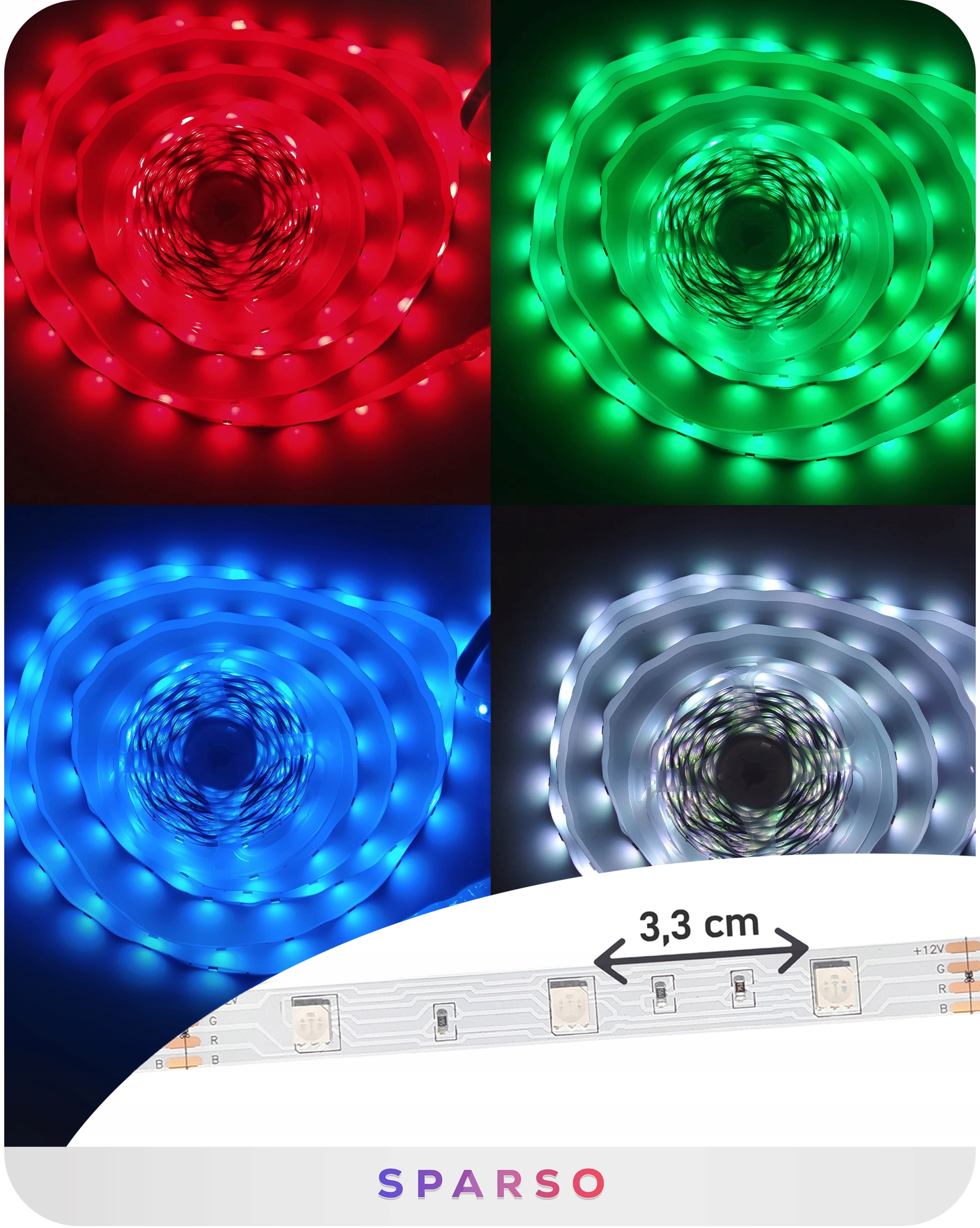 Taśma LED 15M RGB 5050 LEDY APLIKACJA PILOT ZESTAW Napięcie (V) 12V DC